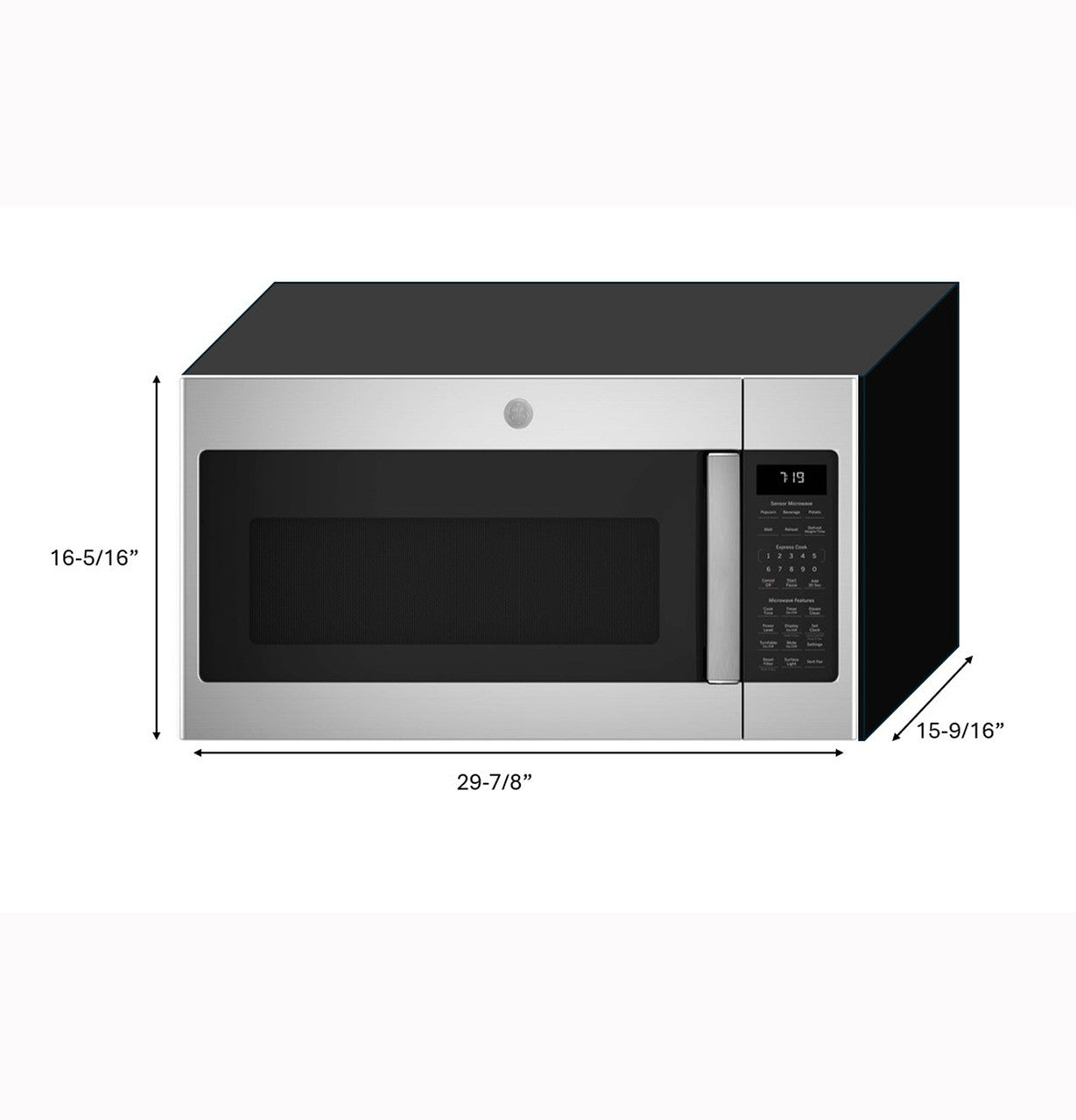 GE APPLIANCES MICROONDA 1.9 CUFT JVM7195SKSS